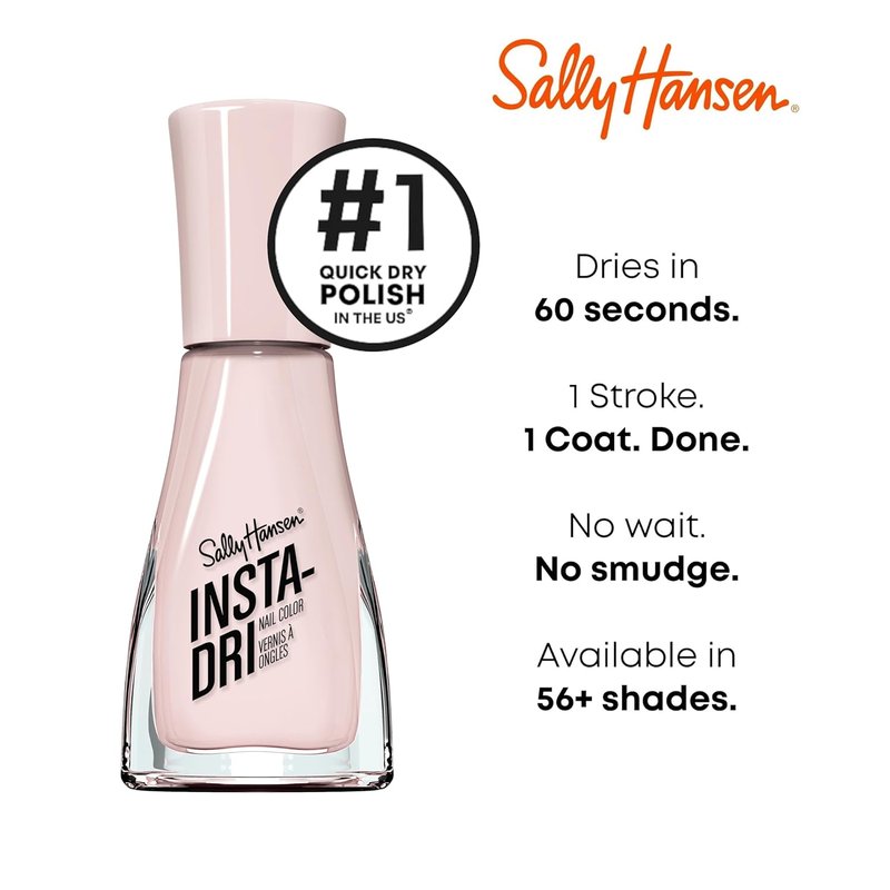 Sally Hansen Insta-Dri Nail Polish - Quick Dry, Long Lasting, Streak-Free Shine | 239 In a Blush | Pale Pink Nude