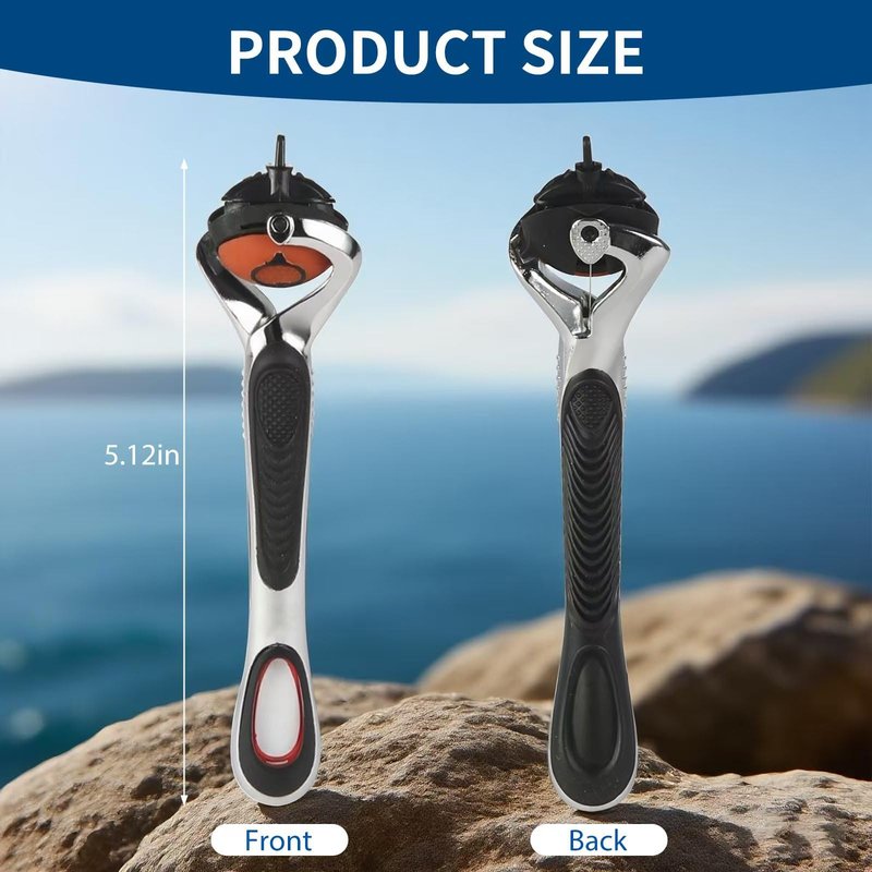 Replace Handle Compatible with Gillette Fusion5 Razors for Men, Comfort Glide Razor Handle Non-slip Ergonomic Handles, Only the handle(1 Pack Black)