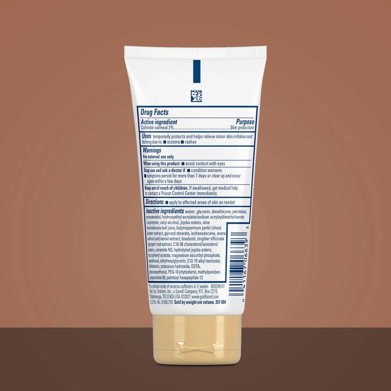 Gold Bond Medicated Eczema Relief Hand Cream, 3 oz., Skin Protectant Cream with 2% Colloidal Oatmeal