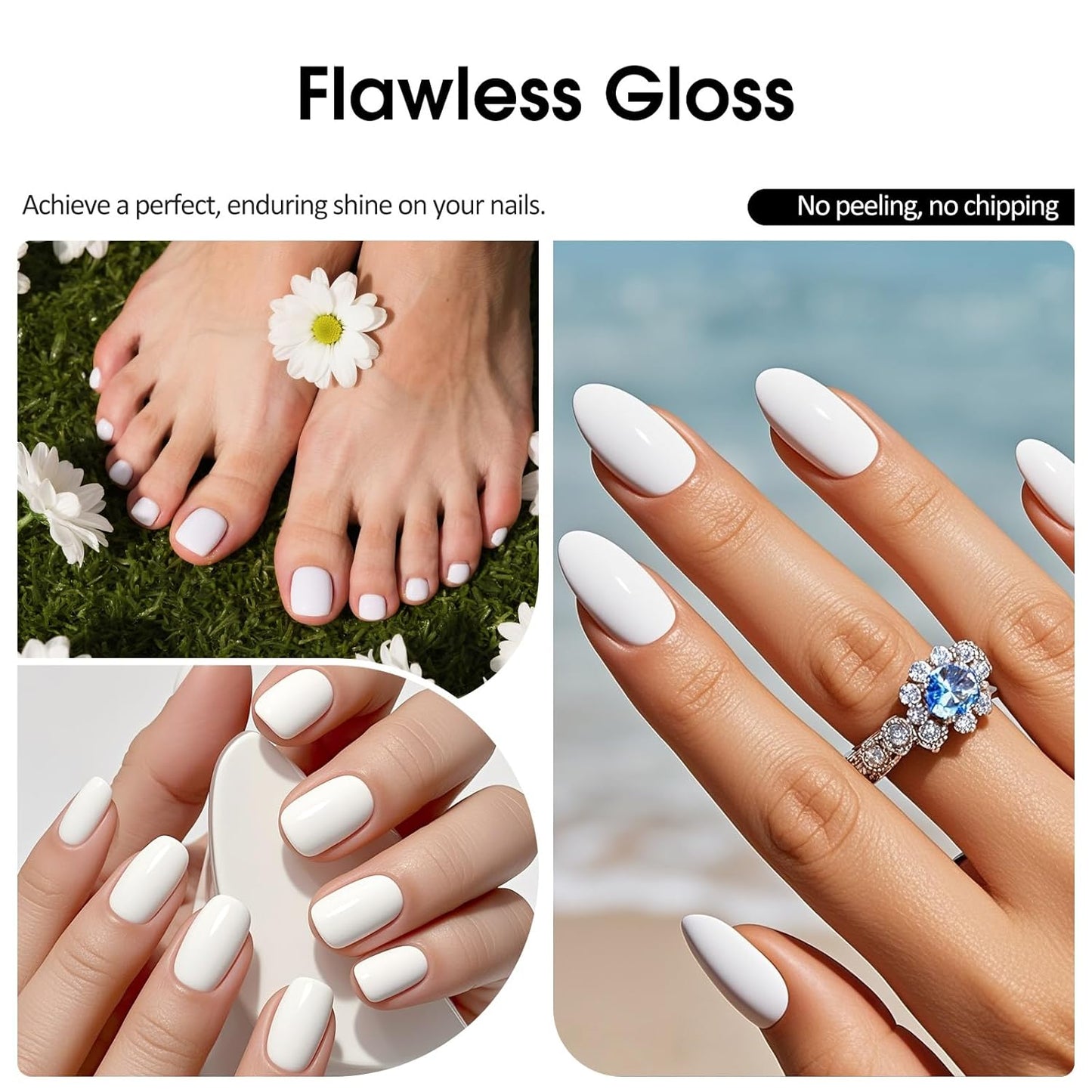 VENALISA White Gel Nail Polish - 10ML Soak Off UV Gel for Salon-Quality DIY Nail Art | Perfect for Women & Girls