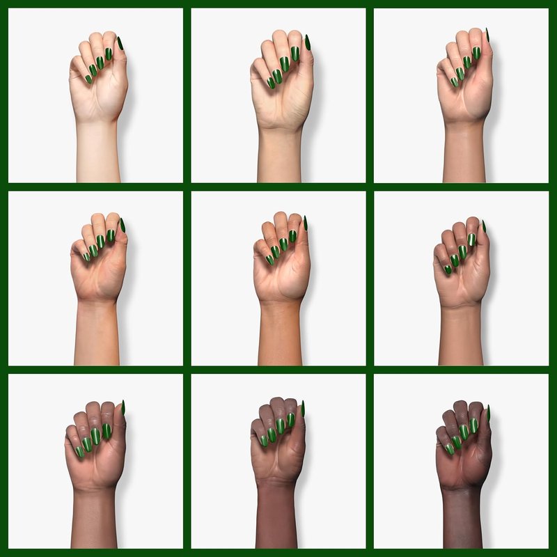 Double Rhythm Gel Nail Polish - Pure Sheer Soak Off Formula for DIY Manicure | Dark Green 15ML