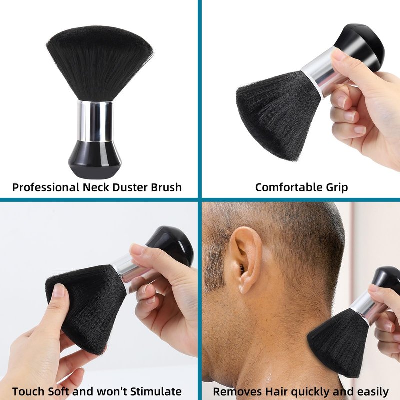 Professional Hair Cutting Cape with Neck Duster Brush, Waterproof Salon Barber Cape with Snaps, Barber Accessories (Hair Cutting Scissors and Men)