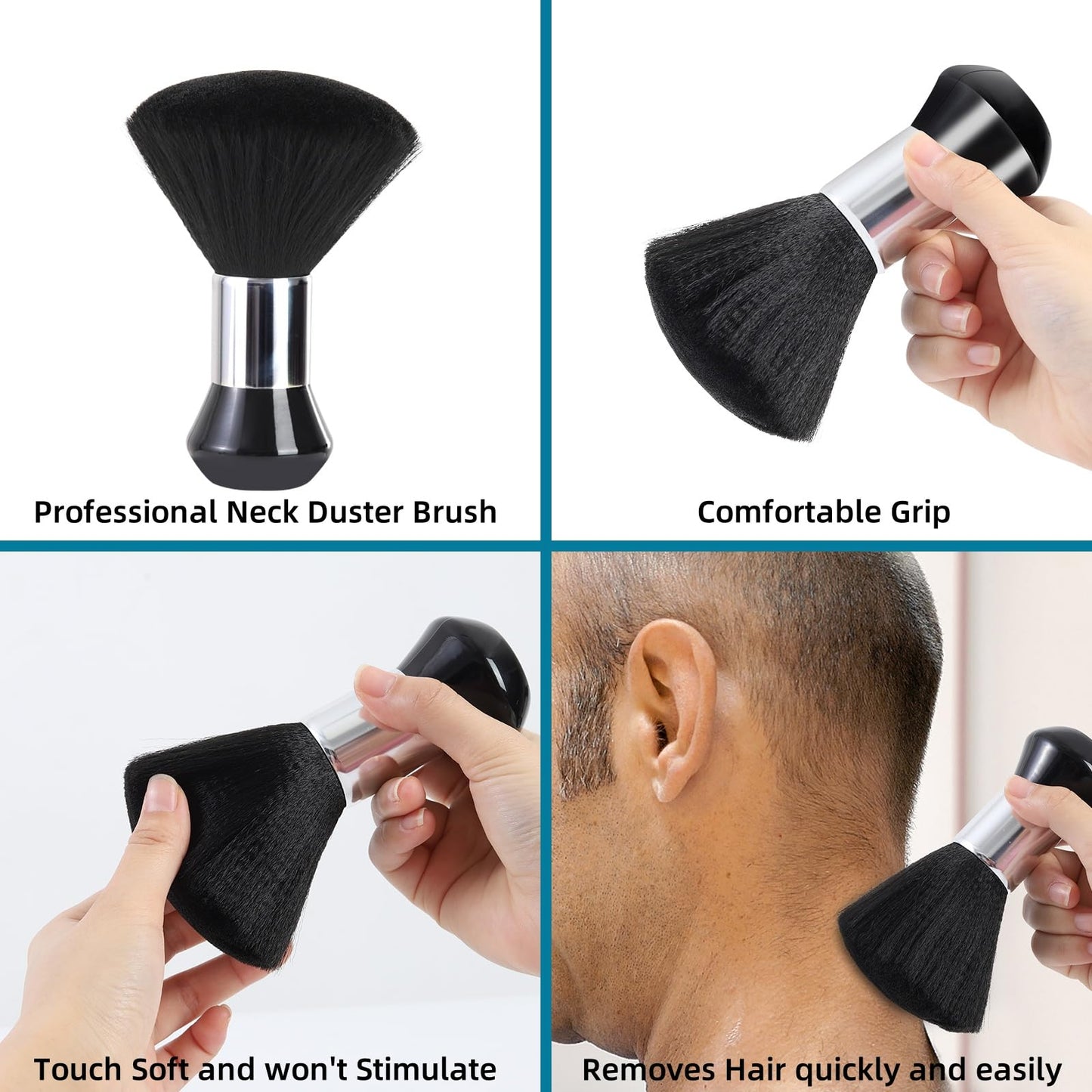 YELEGAI Professional Hair Cutting Cape with Neck Duster Brush, Large Size Salon Barber Cape for Men, Women and Kids (Girls)