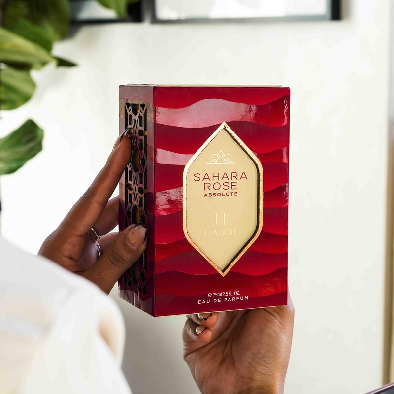 H HABIBI Sahara Rose Absolute Eau de Parfum, Deep Perfume Strength, 75 ml 2.5 fl oz, Luxury Rose Perfume for Men and Women, Long Lasting Arabian Perfume, Made in USA