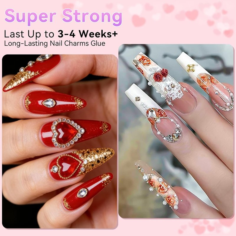 Rhinestone Nail Glue - Super Strong Gel for Nail Charms & 3D Art | 30ML UV Cured Bling Adhesive
