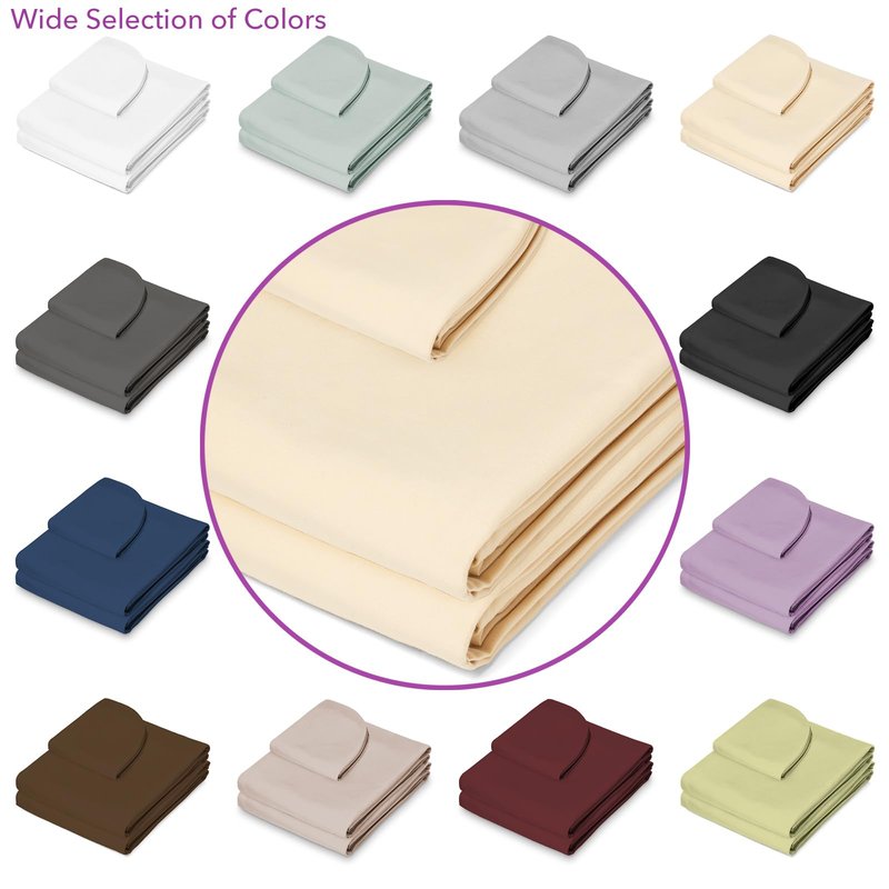 Saloniture 3-Piece Microfiber Massage Table Sheet Set - Premium Facial Bed Cover - Includes Flat and Fitted Sheets with Face Cradle Cover - Natural