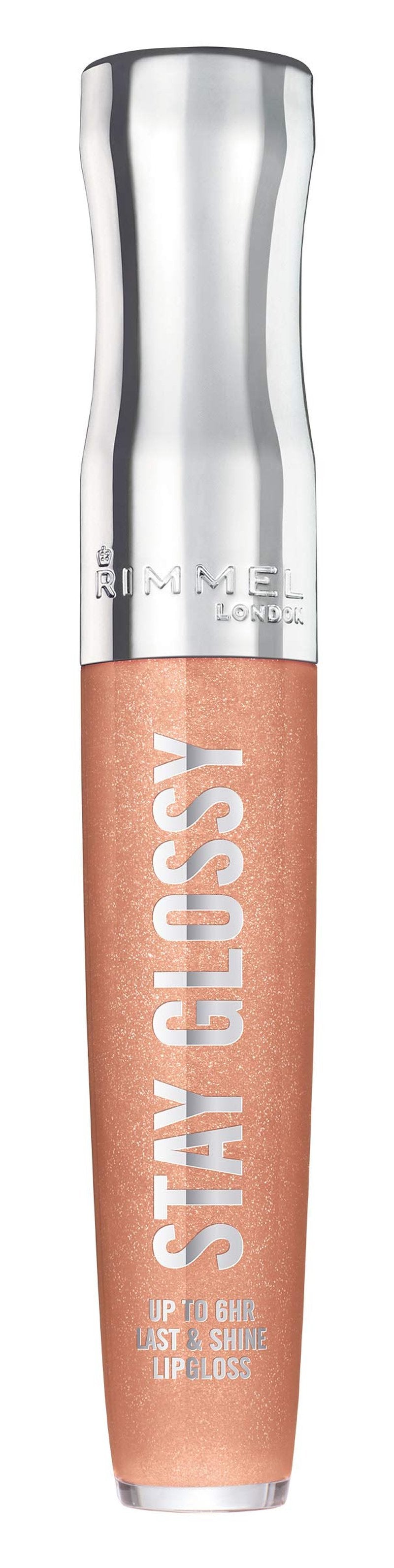 Rimmel Stay Glossy Lip Gloss - Non-Sticky and Lightweight Formula for Lip Color and Shine - 710 Honey, Honey, .18oz