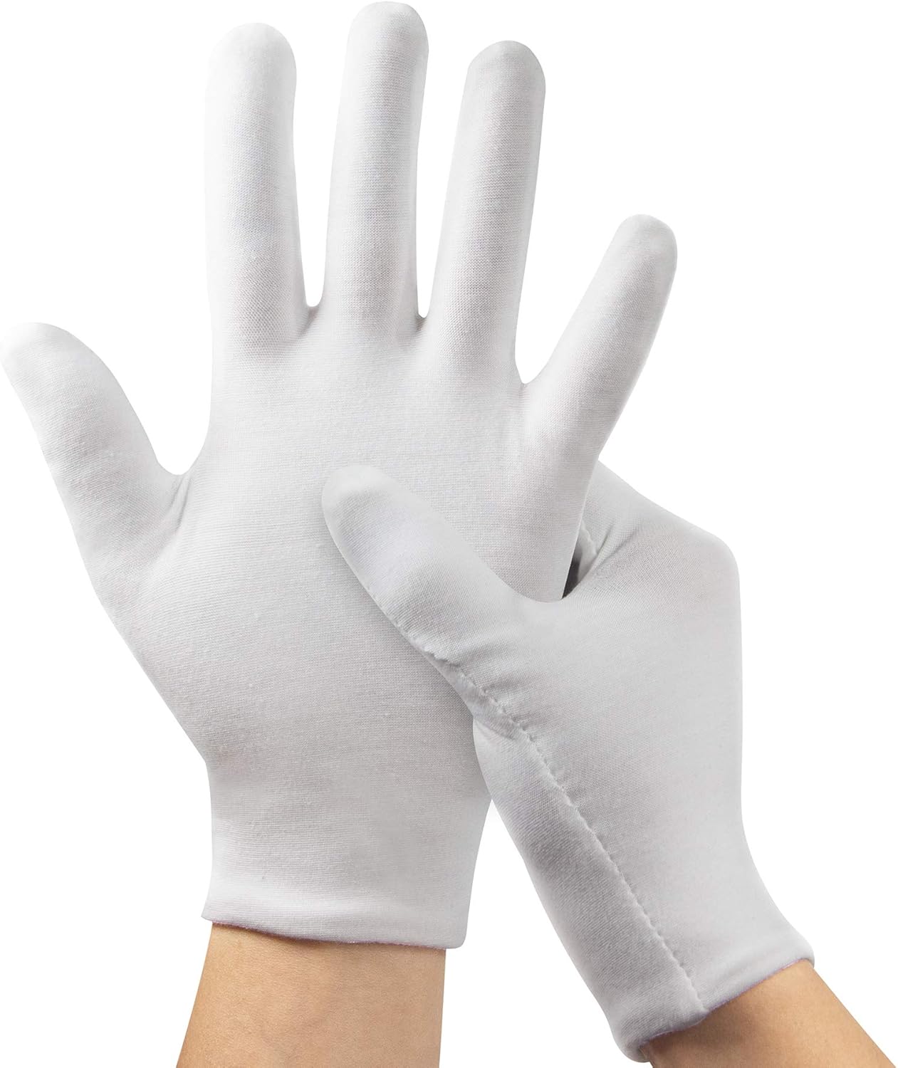 Skiennix Moisturizing Gloves - 5 Pairs of Washable Cotton Gloves for Dry Hands & Eczema Relief