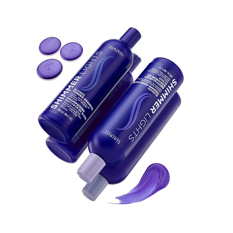 Clairol Professional Shimmer Lights Purple Shampoo - Neutralizes Brass & Yellow Tones for Blonde, Silver, Gray Hair