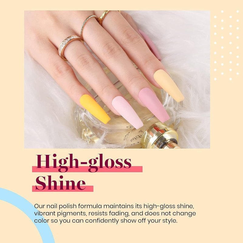 Beetles Yellow Gel Polish - Lemon Chiffon 15ML | Long-Lasting Pastel Yellow Nail Art for Summer Manicures