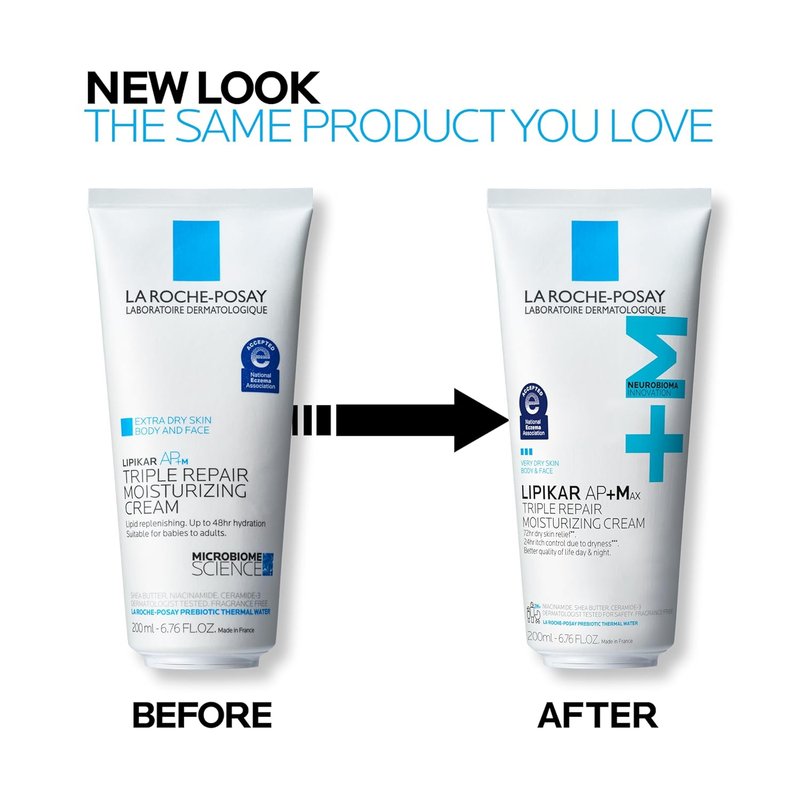 La Roche-Posay Lipikar AP+MAX Body Cream - Moisturizing Lotion for Dry Skin with Shea Butter & Niacinamide | Gentle Care for Sensitive Skin