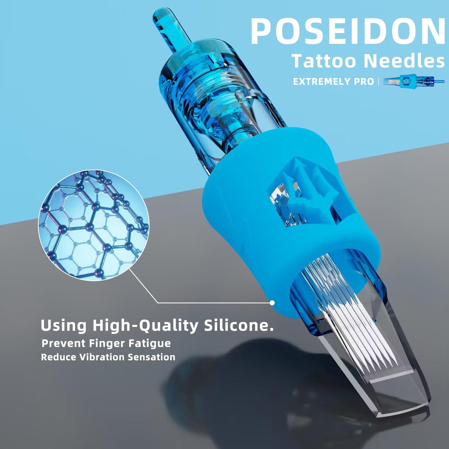 POSEIDON Tattoo Cartridges Needles 20PCS Tattoo Needles with Membrane Safety Cartridges Disposable # 10 Standard Round Liner Tattoo Needle for Tattoo Pen（1005RL）