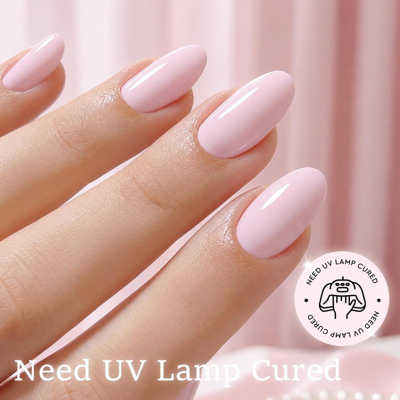 AZUREBEAUTY Gel Nail Polish - Light Pink Cream, High Gloss Opaque 18ML | Soak Off UV/LED for Manicure & Nail Art
