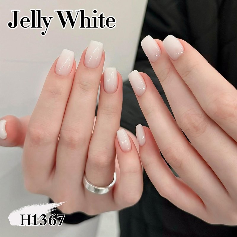 Milky White Gel Polish - Hema Free 0.50 OZ Translucent UV Jelly for DIY Nail Art | 15 ML