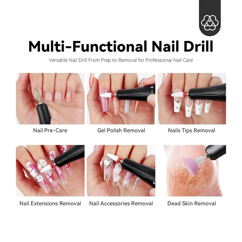 SAVILAND Electric Nail Drill - 35000RPM Portable Acrylic Nail File | Fast Removal & Long Battery Life