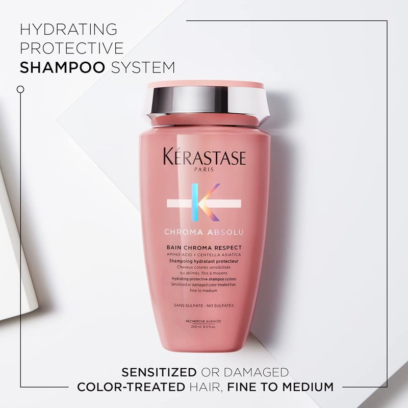 Kerastase Chroma Absolute Shampoo - Hydrating Formula for Color-Treated Hair | Protects & Nourishes Fine to Medium Hair