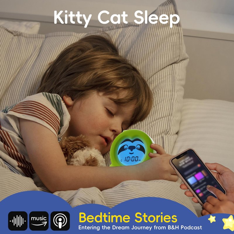 B&H Sleep Trainer Clock for Toddler - Ok to Wake Clock, USB Rechargeable Cute Kids Alarm Clock, Drop Proof Night Light, Science-Backed Lighting for Peaceful Sleep and Ready to Rise Mornings - Sloth
