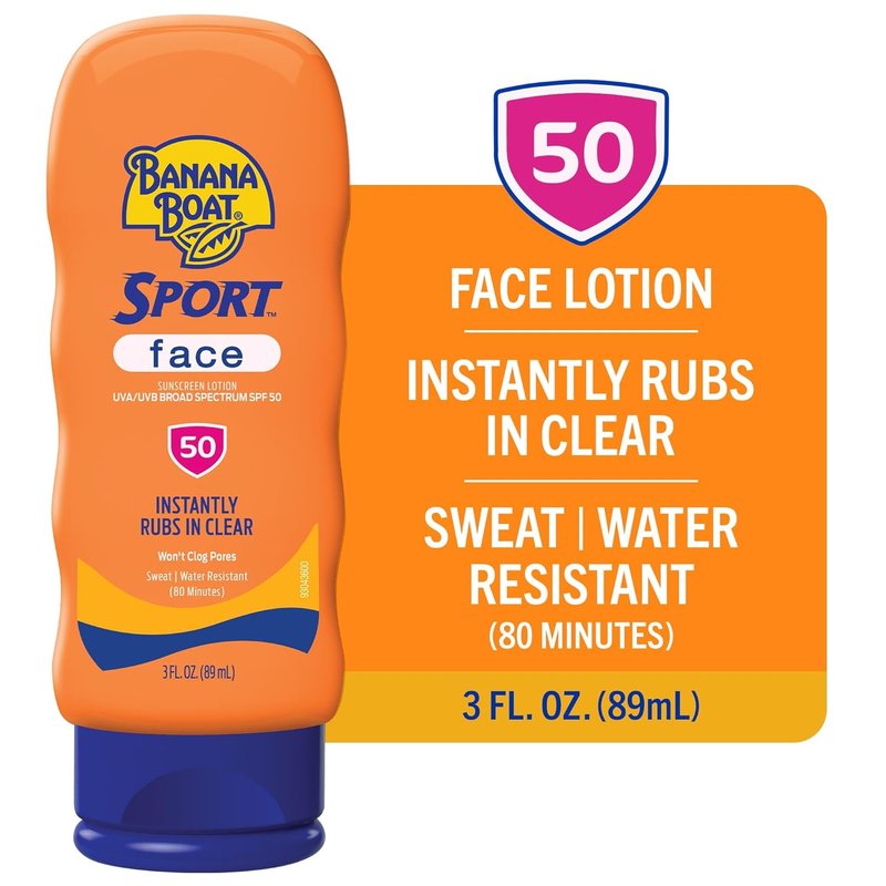 Banana Boat Sport Sunscreen SPF 50 - Travel Size 3 Fl Oz | Sunblock for Dry Skin