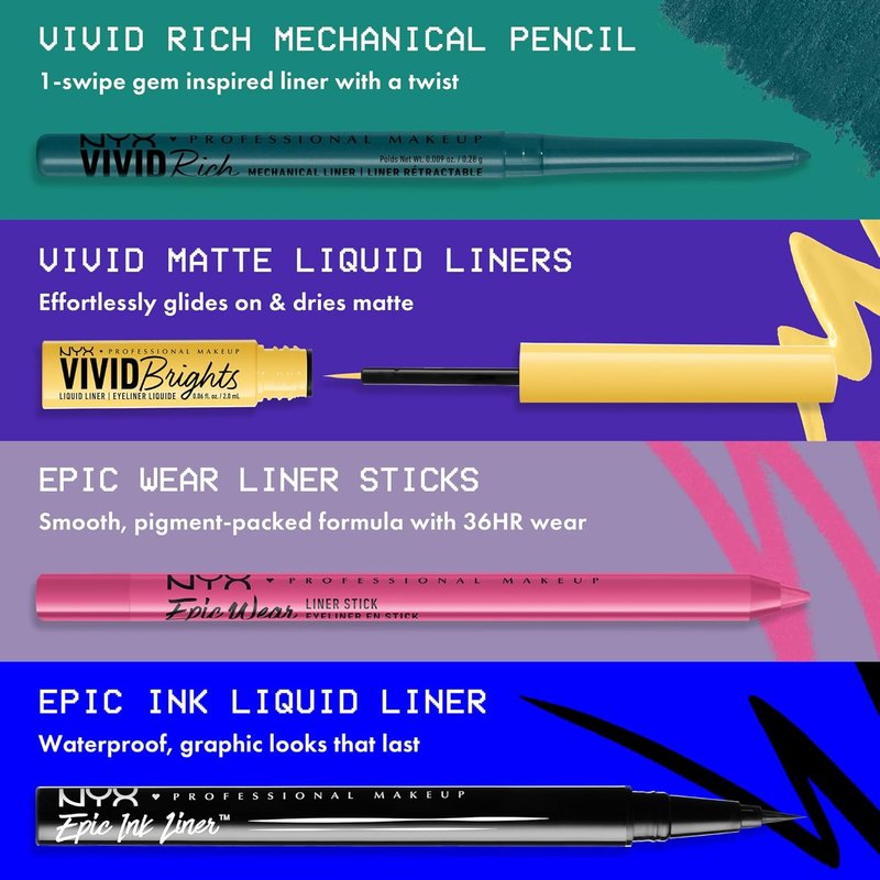 NYX PROFESSIONAL MAKEUP Mechanical Eye Pencil - Vivid Creamy Retractable Eyeliner in Aquamarine Dream