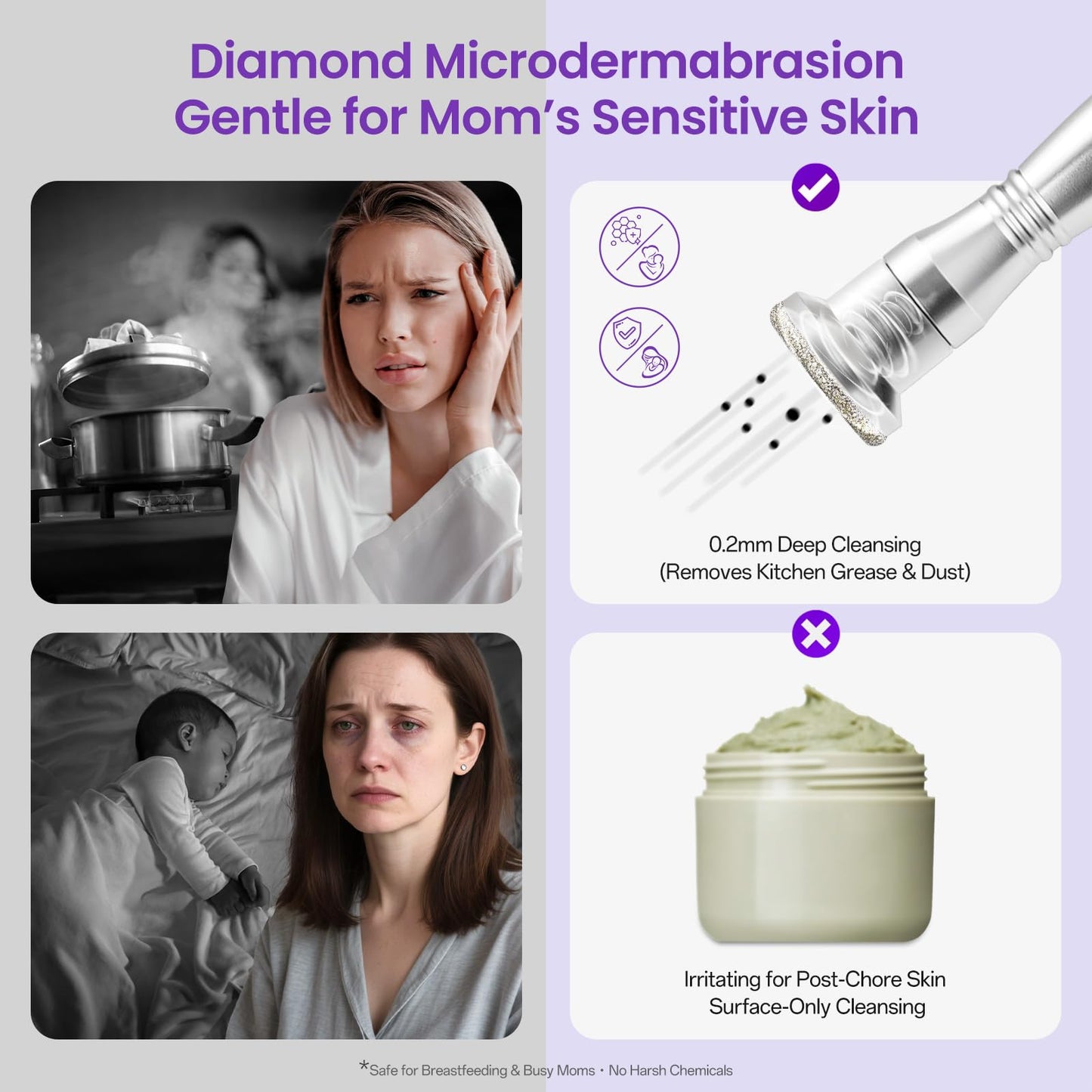 UNOISETION Diamond Microdermabrasion Machine Professional, 3 in 1 Dermabrasion Facial Peeling Skin Care Device for Salon Personal Home Use