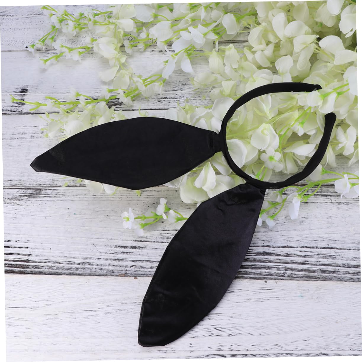 Uonlytech Ears Headband for Women, Black Rabbit Ear Hair Band Easter Rabbit Ear Hair Accessories for Girls Party Costume