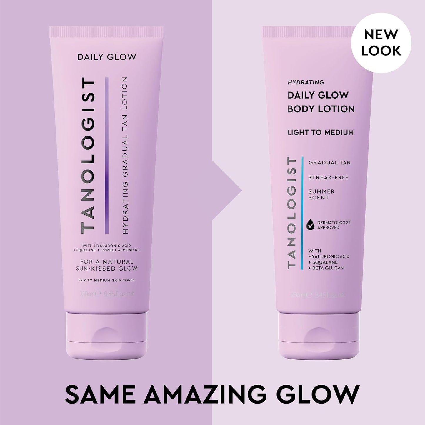 Tanologist Hydrating Daily Glow Body Lotion - Buildable Gradual Self Tanner | Light/Medium, Vegan Formula, 8.45 fl oz
