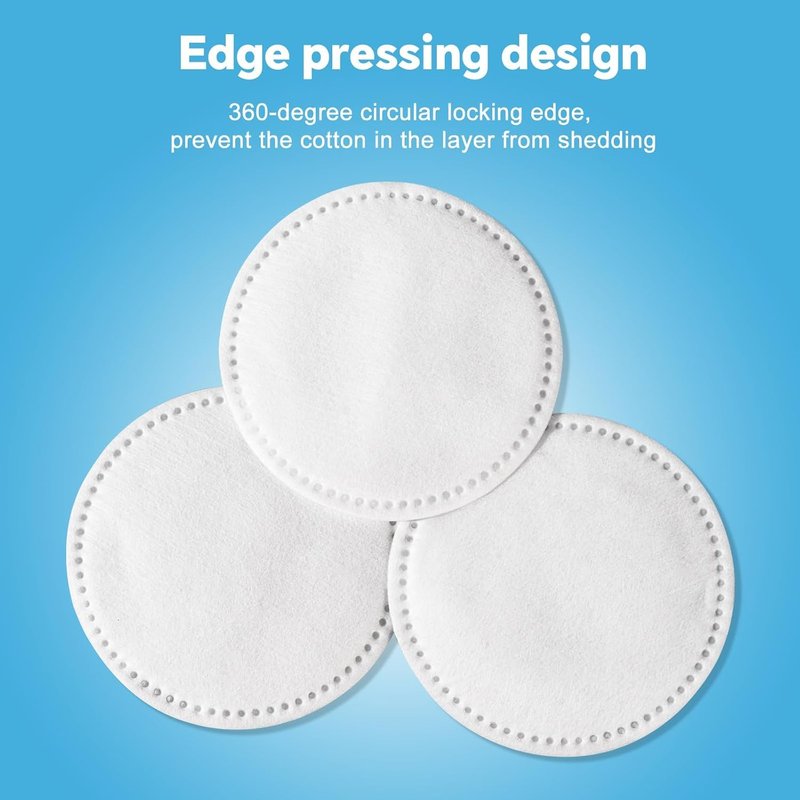 Cotton Rounds for Facial Cleansing | 100% Pure Cotton, Hypoallergenic Makeup Remover Pads - 300 Count, Lint-Free Multi-Layer Design