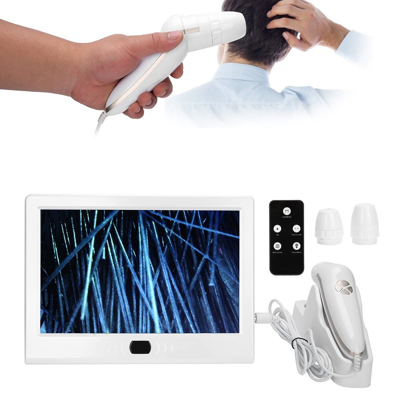 Dioche Skin Diagnosis Hair Analyzer 12inch Skin Scalp Camera Detector MultiFunctional Rechargeable Hair Follicle Skin Analyser Machine or Home Spa Salon Use