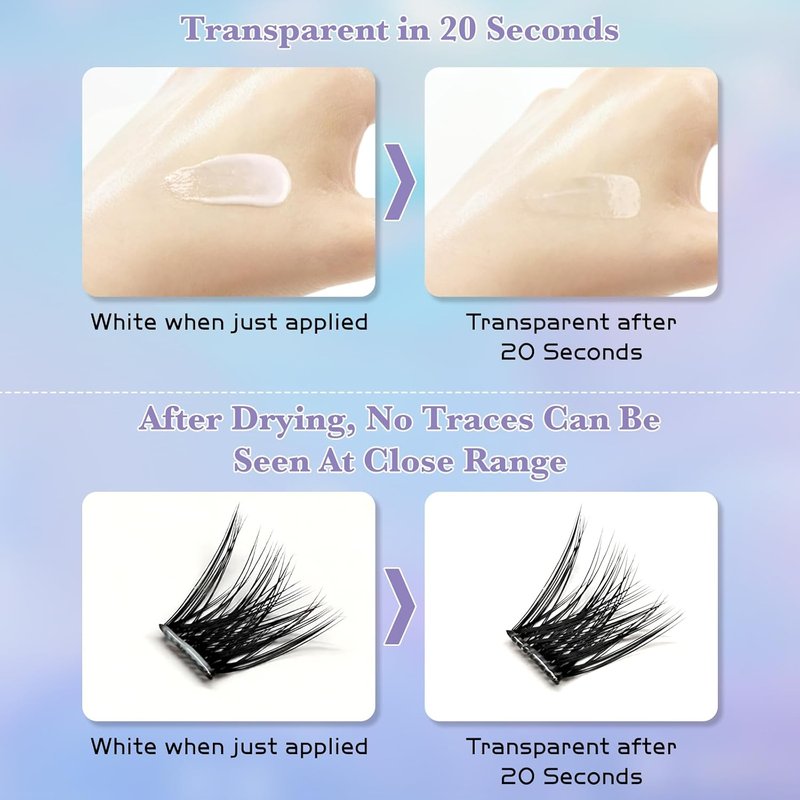Lash Glue - Long-Lasting Waterproof Eyelash Adhesive for Strip Lashes | Clear 0.18oz