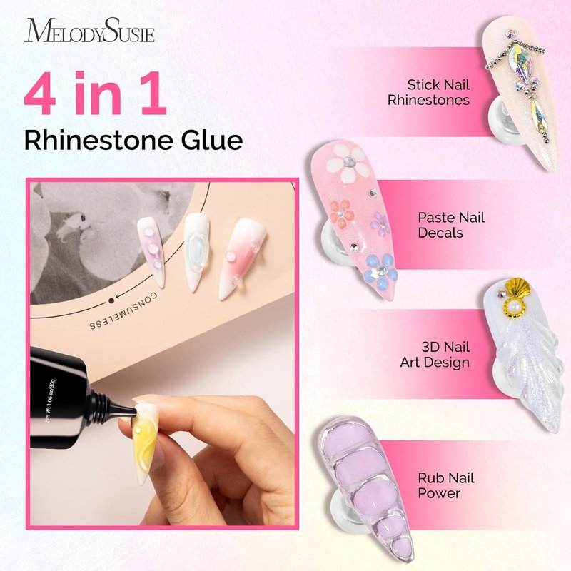 MelodySusie Handheld UV Nail Lamp - Cordless Gel X Dryer with LCD Display for DIY Nail Art