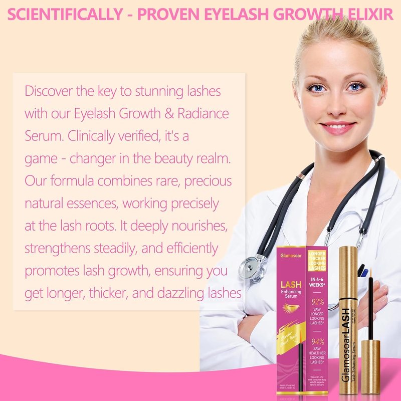 Skiennix Lash Serum | Eyelash Growth Enhancer for Fuller, Longer, Stronger Lashes - 4ml