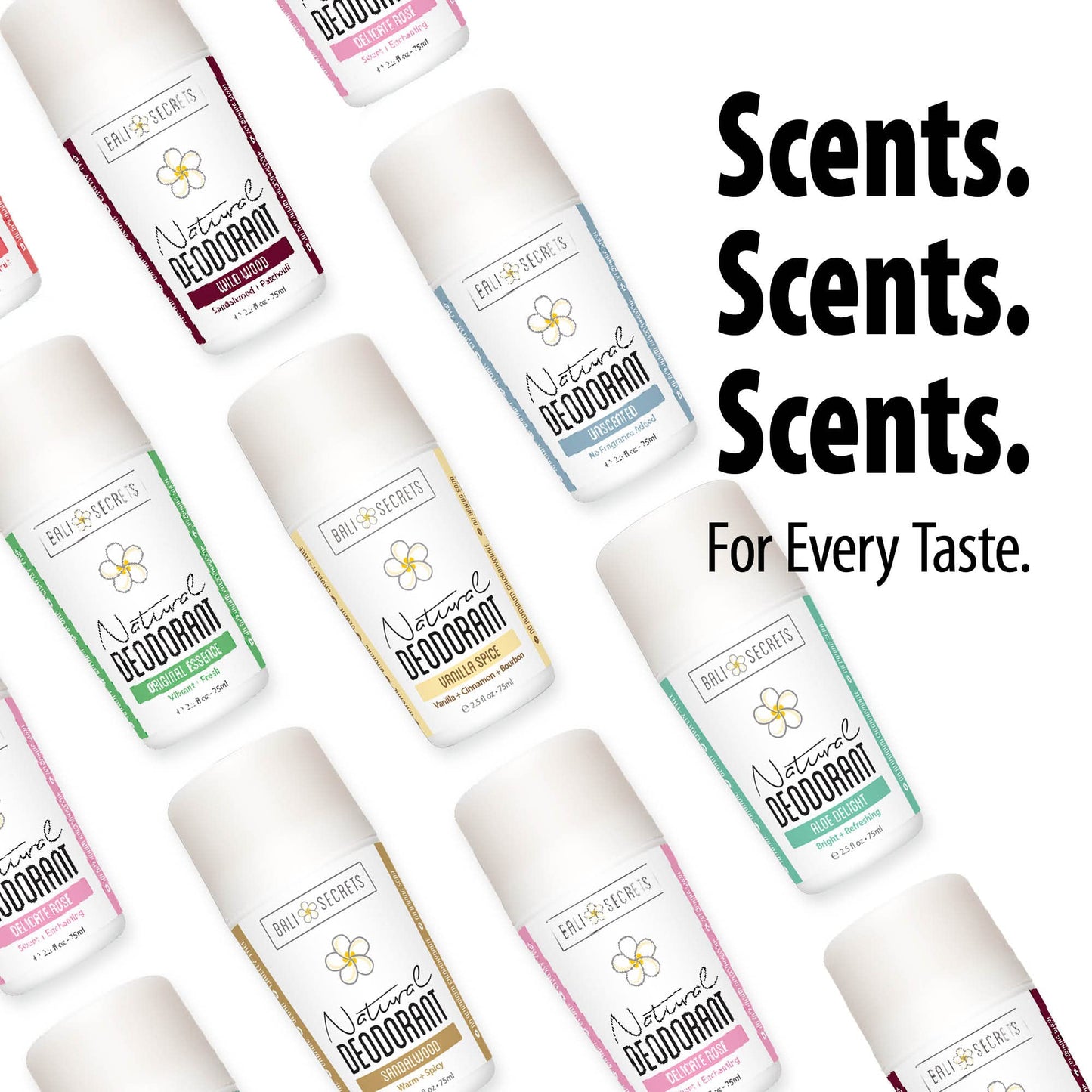 Bali Secrets The Classic Natural Deodorant for Women & Men, No Synthetic Aluminium, Up to 48h Odor Protection, Baking Soda Free, Non Toxic & Clean Ingredients, Sensitive Skin, Vegan [ORIGINAL]
