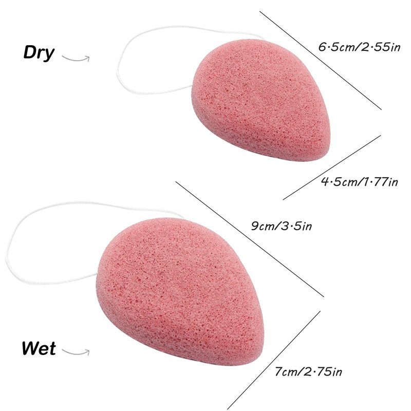6 Pack Natural Konjac Facial Sponges, findTop 6 Colors Konjac Facial Sponges for Gentle Face Cleansing and Exfoliation