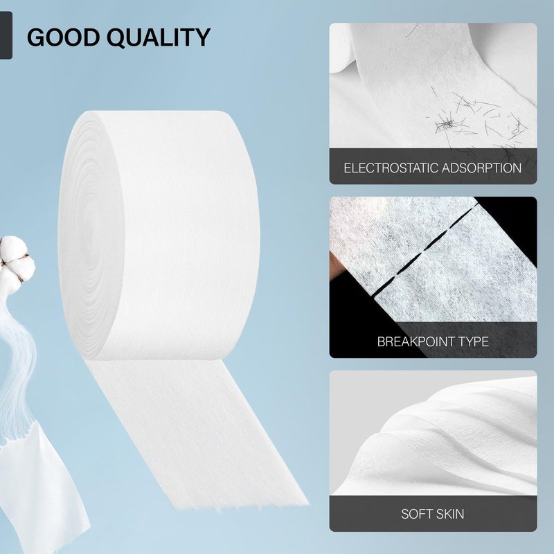 Neck Strips Professional Non-Woven Fabric Tape - 100 Count Electrostatic Adsorption Disposable Haircut Paper Neck Band for Barbers and Hairstylists Salon Accessories