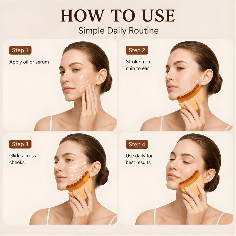 Lymphatic Contour Face Brush with Soft Synthetic Bristles, Lymphatic Drainage Massager, Travel Makeup Brush with Case, Gua Sha Facial Tools Inspired Beauty Accessory