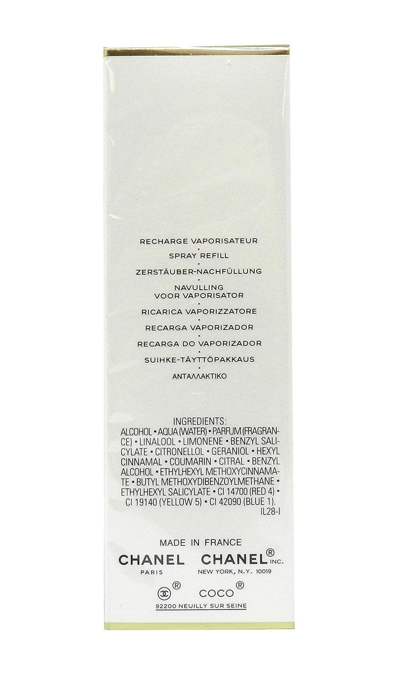 Coco Mademoiselle Eau De Toilette Refill Spray - 1.7 Ounces | Elegant Floral Fragrance