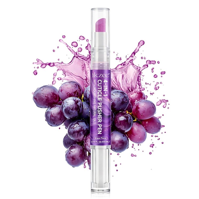 Skiennix 4-in-1 Cuticle Pusher & Oil Pen - Natural Oils for Moisturizing & Strengthening Nails