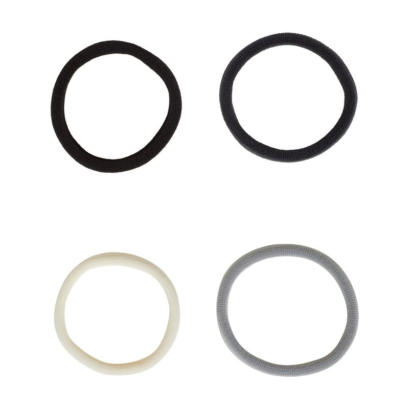 Goody Ouchless Sweater Hair Ties, 8 Ct Neutral Tones, Gentle, Secure & Damage-Free Elastic Bands for All Occasions, No Snag or Pull Styling Accessories for Women & Men, For Thick Hair