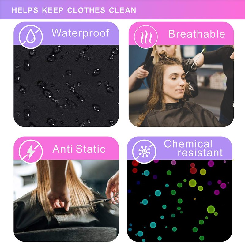 izzycka Makeup Cape, Hair Coloring Dye Cape Nylon Waterproof Beauty Salon Short Smock for Clients,Professinal Styling Hairdressing Shampoo Capes With Adjustable Snap Closure. Haircut Apron