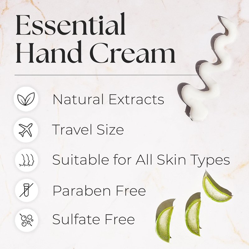 Nurture by Nature Hand Cream Gift Set - 5 Travel Size Lotions Enriched with 6% Shea Butter & Glycerin
