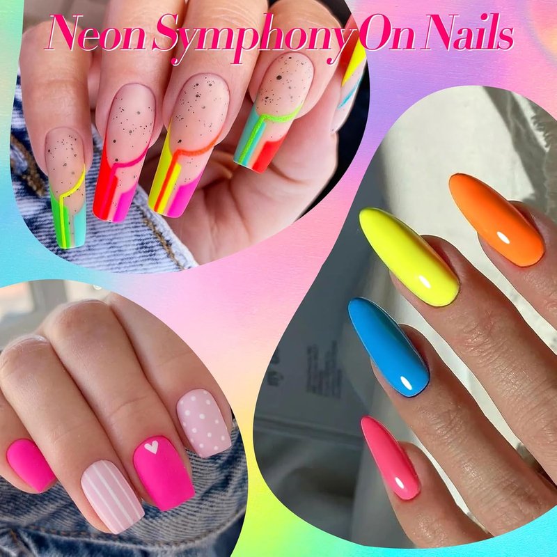 Born Pretty Neon Nail Polish Set - 15 Vibrant Colors for Quick Dry Manicure | Perfect for DIY Nail Art