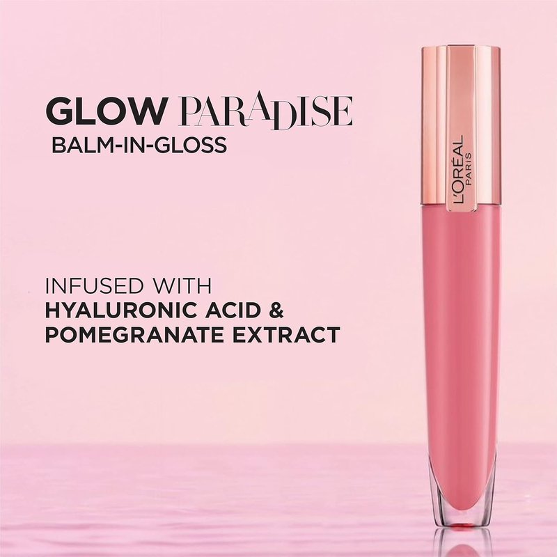 L'Oreal Paris Hydrating Tinted Lip Balm - Pomegranate & Hyaluronic Acid | Blissful Blush, 0.23 fl oz