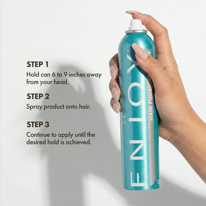 Enjoy Hair Finishing Spray, Firm Flexible Hold and Fast-Drying Hairspray for Volume and Shine, Long-Lasting Style Control for All Hair Types, 10 Oz