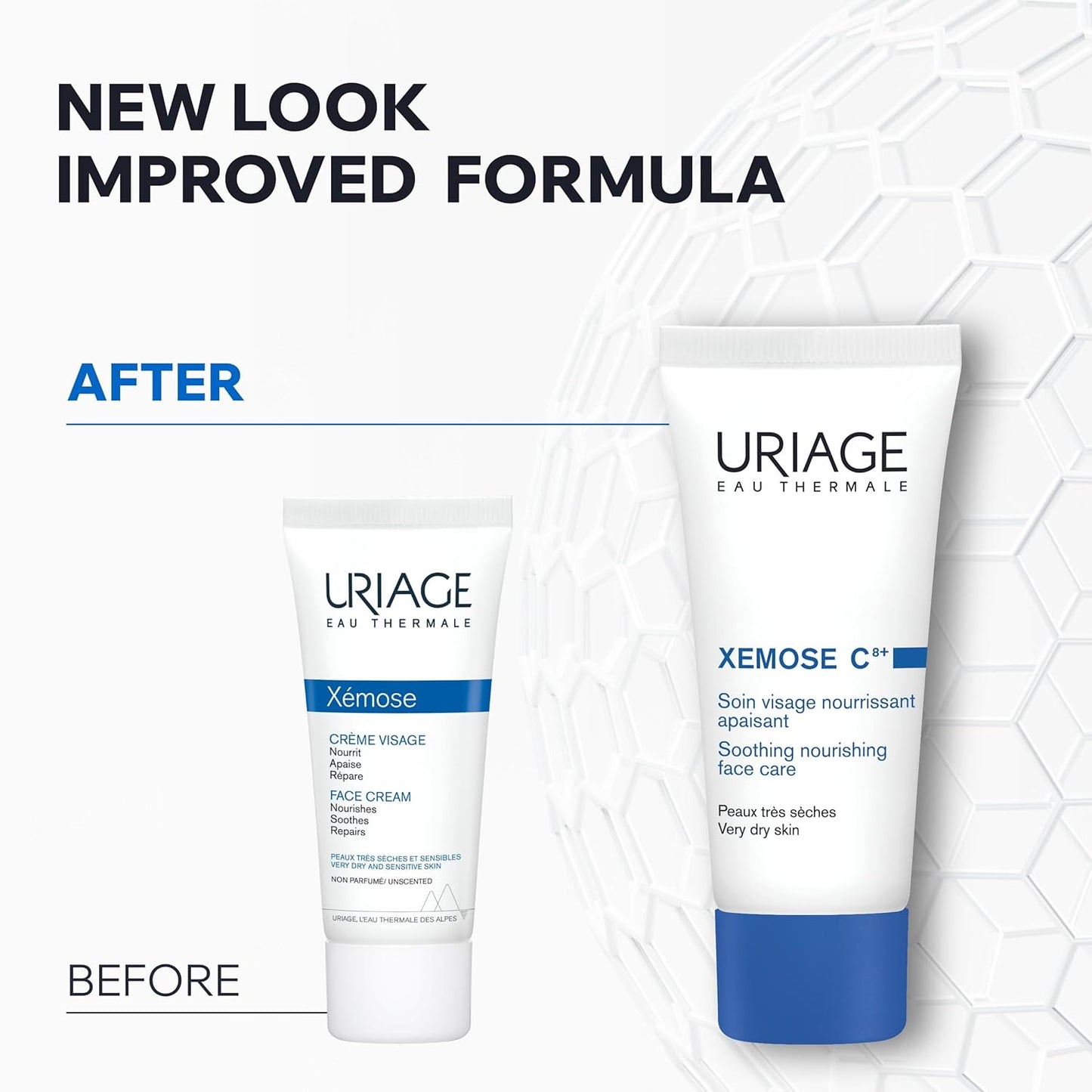 Uriage Xémose Face Cream - Soothing Moisturizer for Dry Skin with 10% Shea Butter | 24-Hour Hydration, Fragrance-Free, Non-Comedogenic