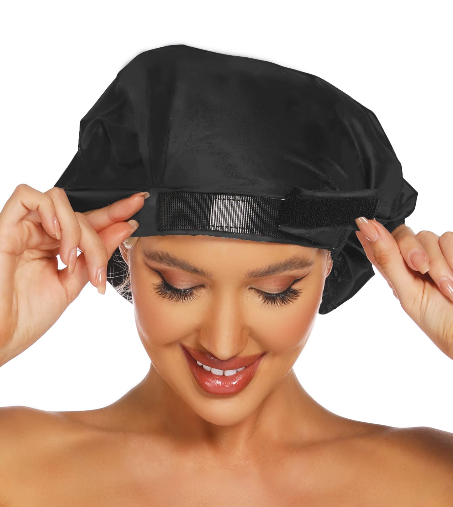 HIUMI Shower Cap for Women Large Shower Cap for Long Hair Cute Reusable Shower Caps Waterproof Bath Cap