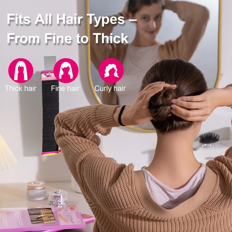 120pc Hair Ties No Damage Snag Free for Thick Hair, Seamless No Pull Elastic Ponytail Holders for Women Girls（Black）