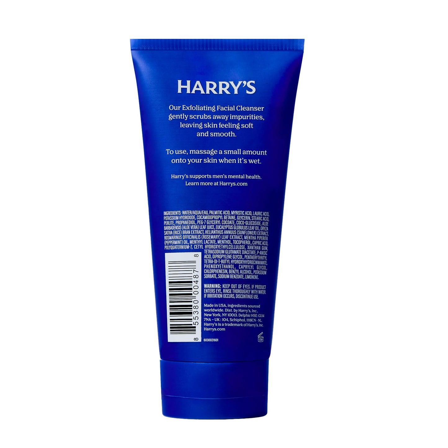 Harry's Exfoliating Face Wash for Men, Gentle Facial Skin Care Products with Volcanic Rock Exfoliant, 7.1 Fl. Oz, Home and Trial and Travel Bundle TSA Approved Travel Essentials