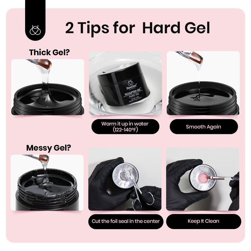 Beetles Hard Gel, Ivory Veil 1 oz 9 in 1 Nail Extension,Sculpting,Building Instant Apex for Salon Professionals,Jelly White Builder Nails Gel,UV & LED Lamp Needed