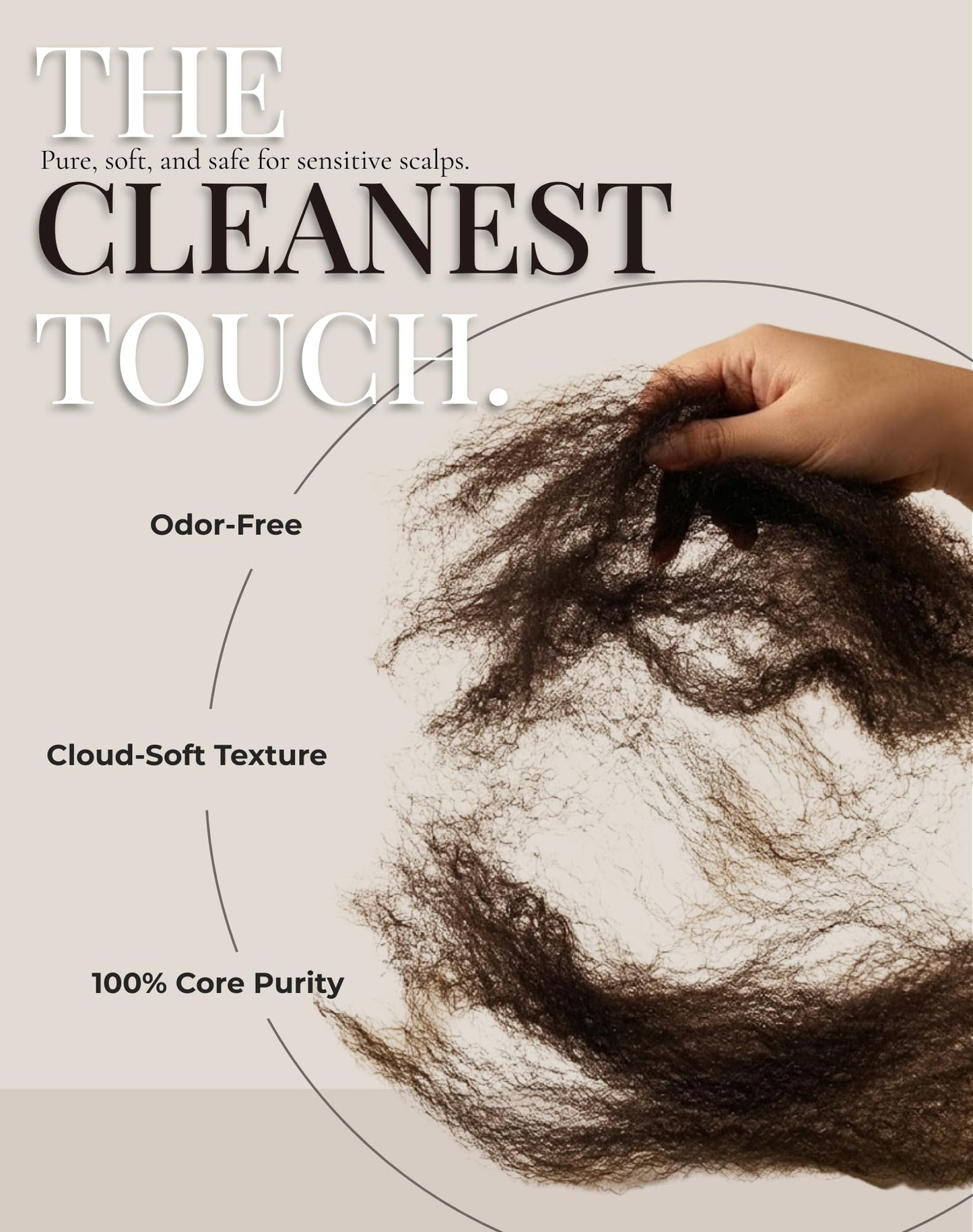 The Fox Afro Kinkys Bulk Human Hair Bundles for Braiding (14 Inch, Natural Color #1B, 50g), 100% Unprocessed Soft 4C Human Hair for Boho Braids, Twists, Dreadlocks & Loc Repair, Kid-Friendly