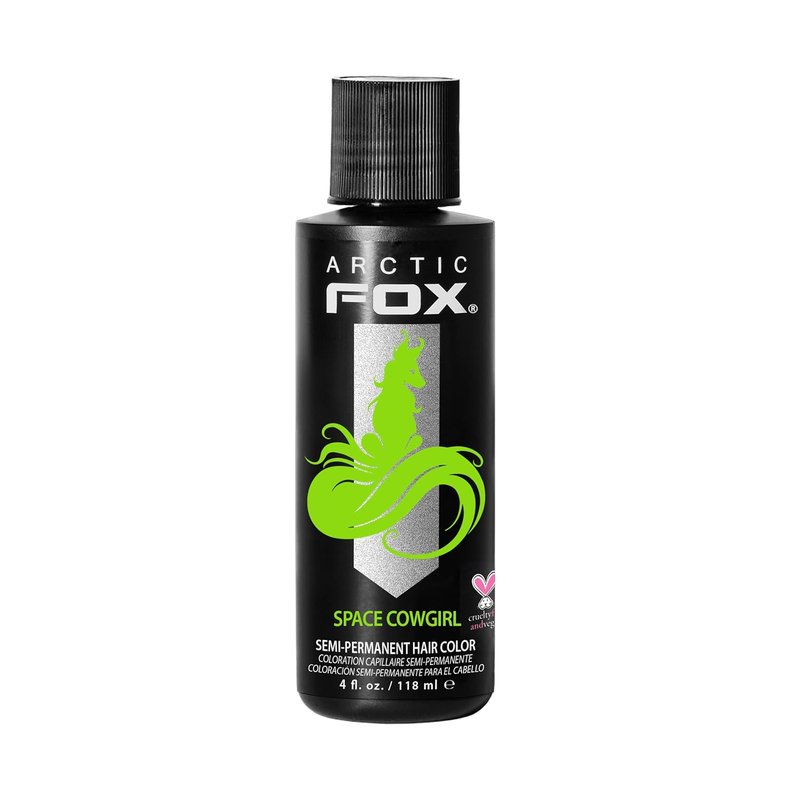 Arctic Fox Semi-Permanent Hair Dye - Vegan Conditioning Formula | Vibrant Green Space Cowgirl, 4 Fl Oz